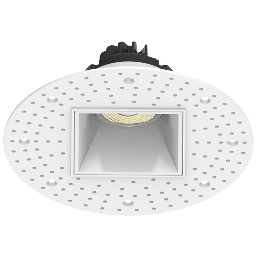 RAB GR4STL 4in Adjustable Trimless Recessed Light – 15W – 1250 Lumens – 2700K–5000K – 120V – Square – White Finish – 90+ CRI