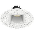 RAB GR4STL 4in Adjustable Trimless Recessed Light – 15W – 1250 Lumens – 2700K–5000K – 120V – Square – White Finish – 90+ CRI