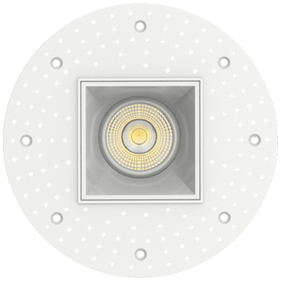 RAB GR4STL 4in Adjustable Trimless Recessed Light – 15W – 1250 Lumens – 2700K–5000K – 120V – Square – White Finish – 90+ CRI