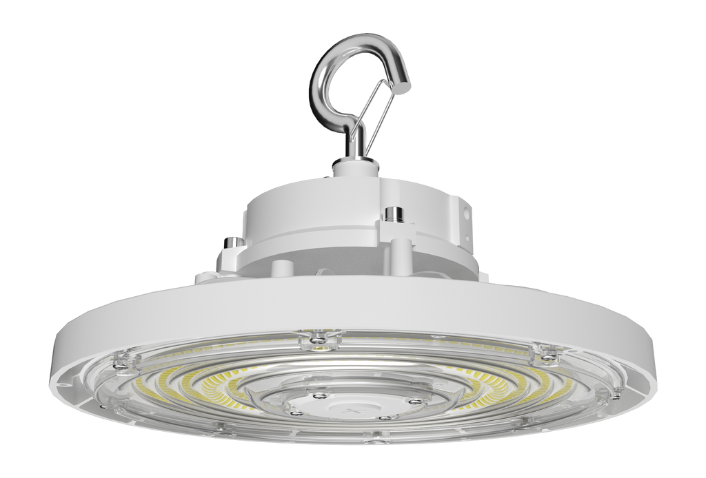 RAB H17 H17 LED UFO High Bay Light – Selectable 100W/120W/150W – Selectable 3000K/4000K/5000K – 15317-22224 Lumens – 120-277V – White Finish