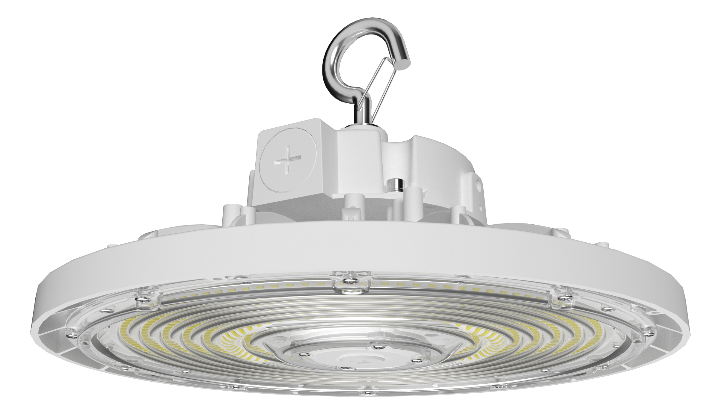 RAB H17XXL/480/6CPT4 H17XXL LED UFO High Bay Light – Selectable 300W/400W/500W – Selectable 3000K/4000K/5000K – 48951-78763 Lumens – 480V – 6ft Cord with L8-20P Twist Lock Plug – White Finish