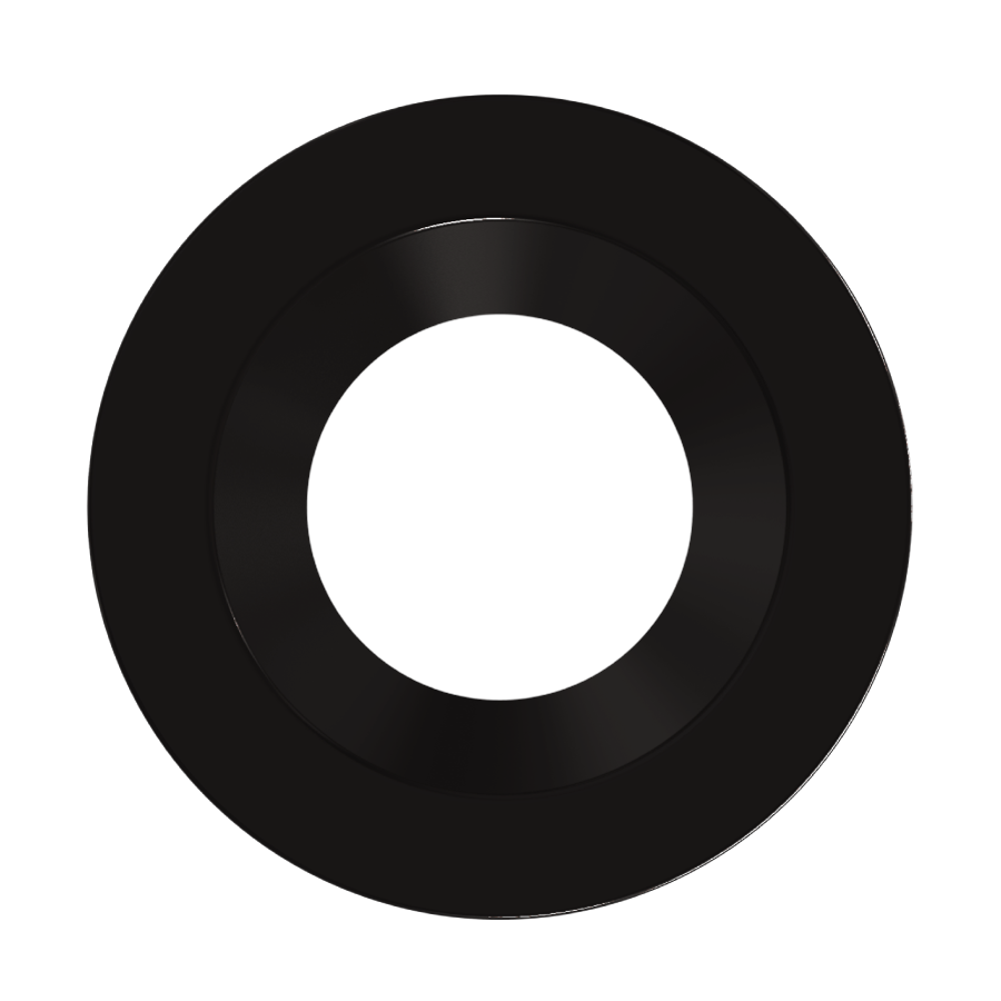 RAB HAT4RB 4in Modular Recessed Downlight Color Trim – Round – Smooth Trim – Black Finish