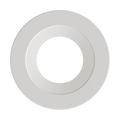 RAB HAT4RBW 4in Modular Recessed Downlight Color Trim – Round – Baffle Trim – White Finish