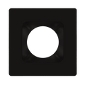 RAB HAT4SB 4in Modular Recessed Downlight Color Trim – Square – Smooth Trim – Black Finish