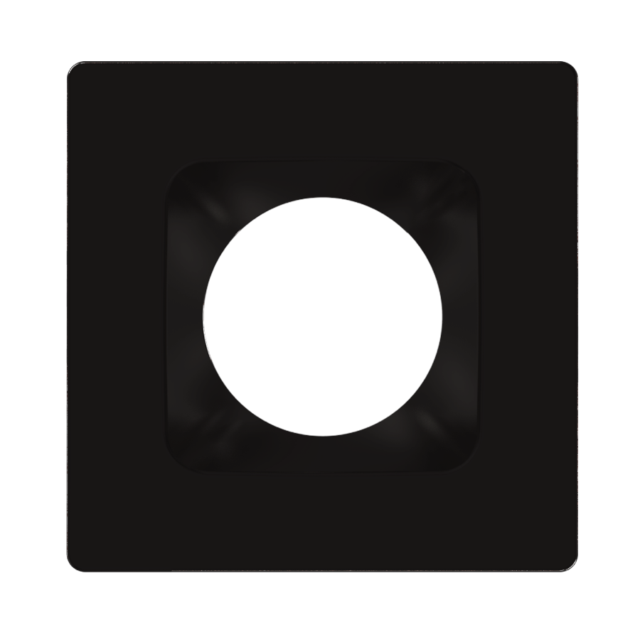 RAB HAT4SB 4in Modular Recessed Downlight Color Trim – Square – Smooth Trim – Black Finish