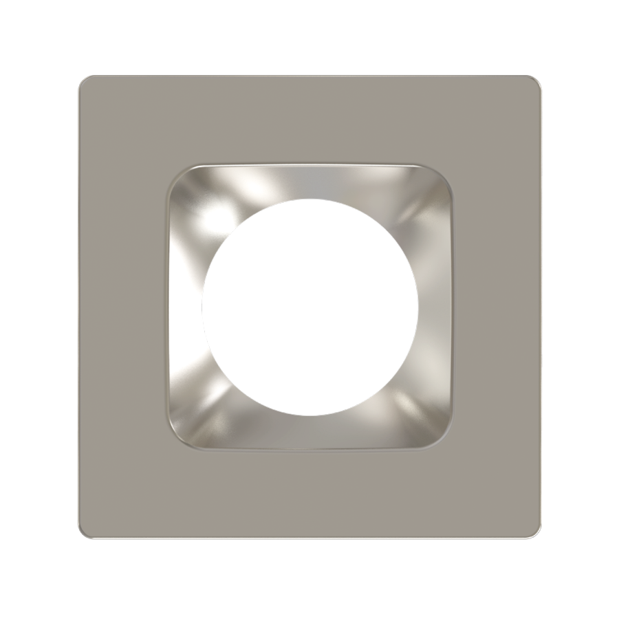 RAB HAT4SBN 4in Modular Recessed Downlight Color Trim – Square – Smooth Trim – Brushed Nickel Finish