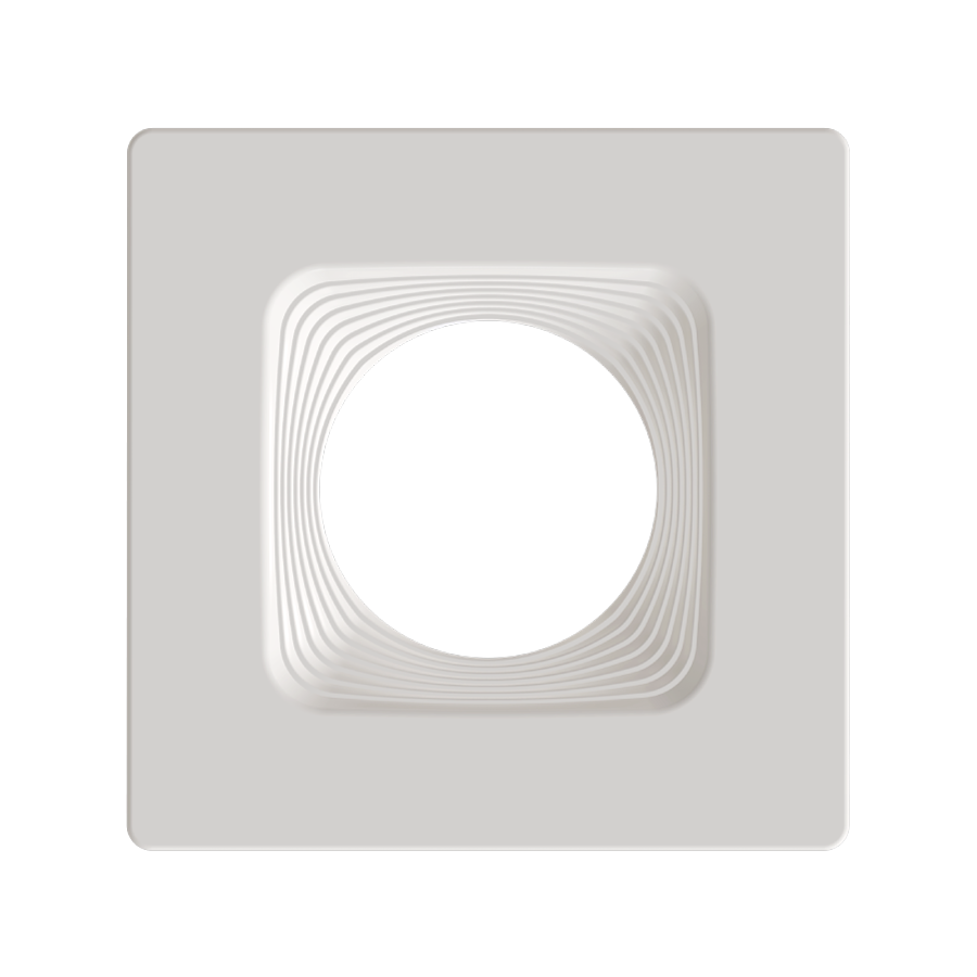 RAB HAT4SBW 4in Modular Recessed Downlight Color Trim – Square – Baffle Trim – White Finish