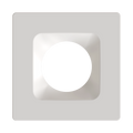 RAB HAT4SW 4in Modular Recessed Downlight Color Trim – Square – Smooth Trim – White Finish