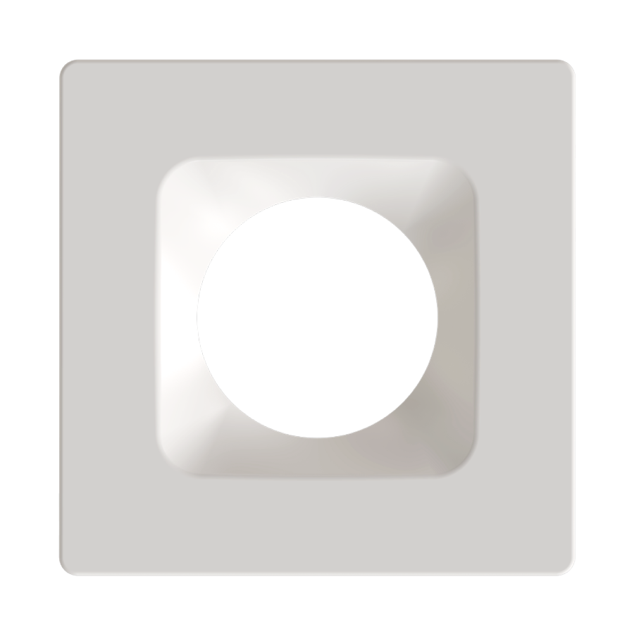 RAB HAT4SW 4in Modular Recessed Downlight Color Trim – Square – Smooth Trim – White Finish