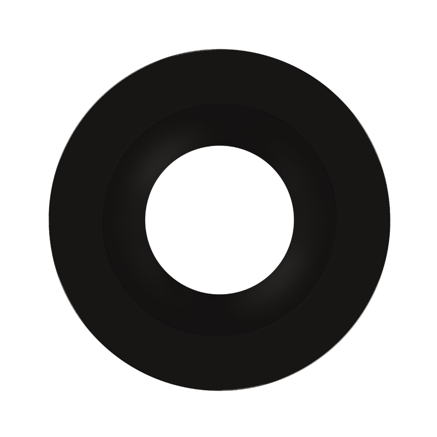 RAB HAT6RB 6in Modular Recessed Downlight Color Trim – Round – Smooth Trim – Black Finish