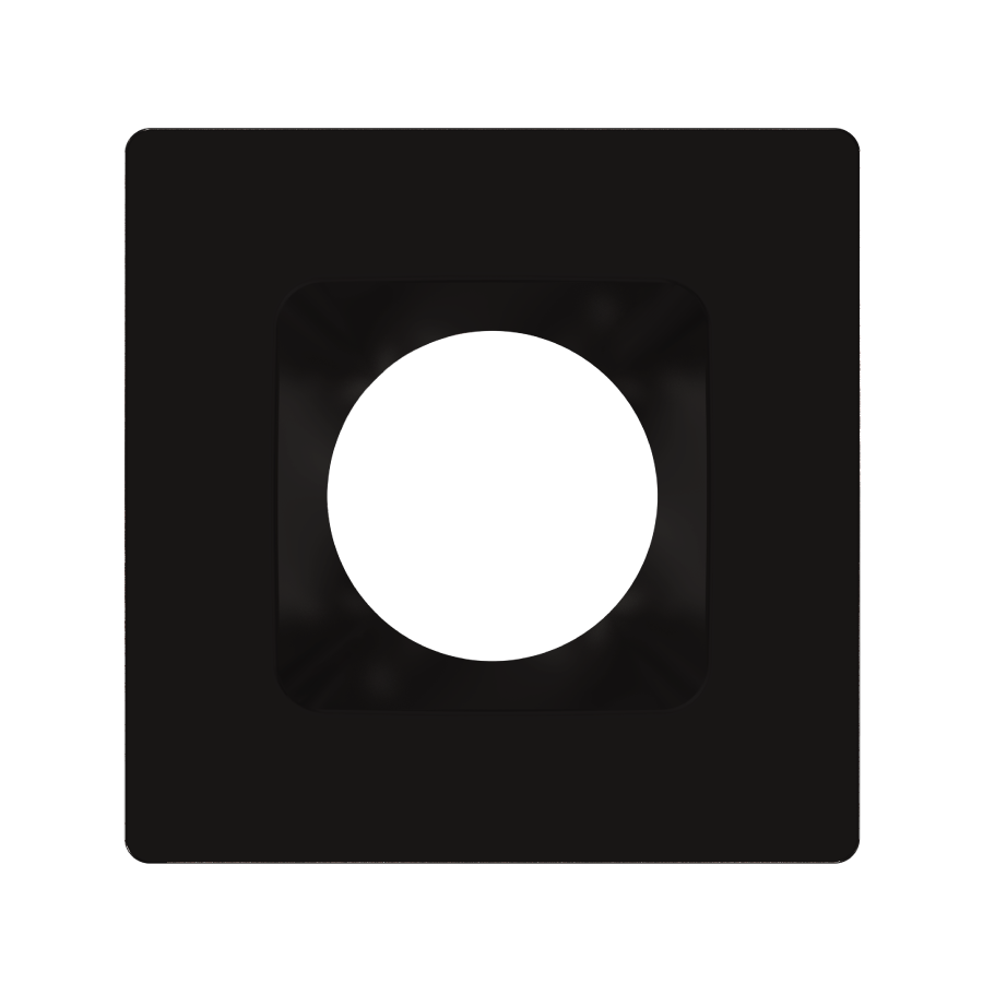 RAB HAT6SB 6in Modular Recessed Downlight Color Trim – Square – Smooth Trim – Black Finish