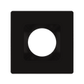 RAB HAT6SB 6in Modular Recessed Downlight Color Trim – Square – Smooth Trim – Black Finish