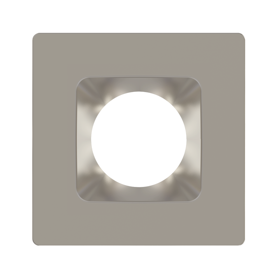 RAB HAT6SBN 6in Modular Recessed Downlight Color Trim – Square – Smooth Trim – Brushed Nickel Finish