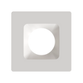 RAB HAT6SW 6in Modular Recessed Downlight Color Trim – Square – Smooth Trim – White Finish
