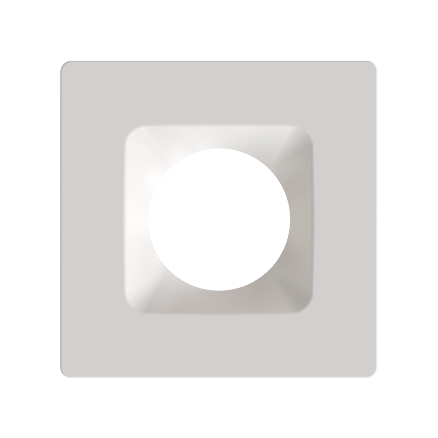 RAB HAT6SW 6in Modular Recessed Downlight Color Trim – Square – Smooth Trim – White Finish