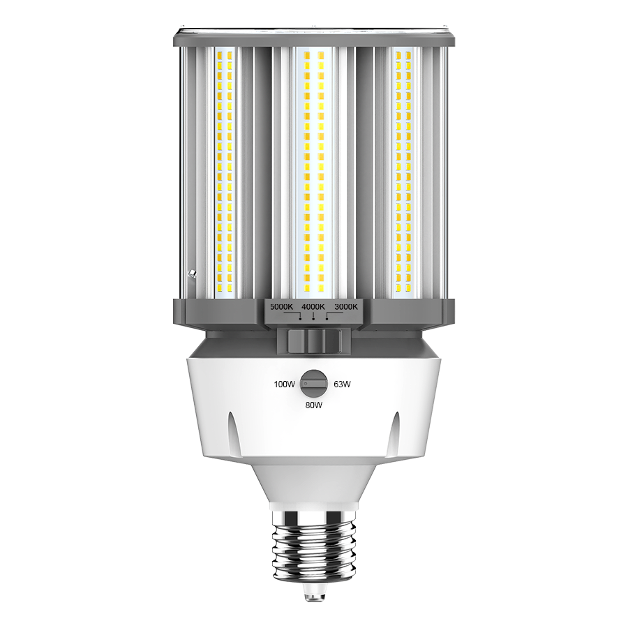 RAB HIDFA-100S-EX39-8CCT-BYP/5SP HIDFA 5-Pin Post Top LED Retrofit Lamp – Type B Bypass – Selectable 63W/80W/100W – Selectable 3000K/4000K/5000K – EX39 Mogul Base – 120-277V – 9135-14500 Lumens