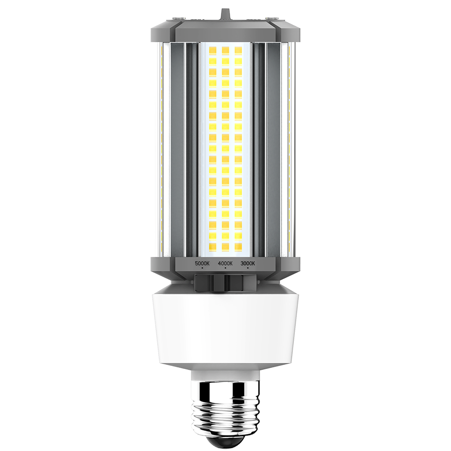 RAB HIDFA-27S-E26-8CCT-BYP HIDFA Post Top LED Retrofit Lamp – Type B Bypass – Selectable 12W/18W/27W – Selectable 3000K/4000K/5000K – E26 Medium Base – 120-277V – 1740-3915 Lumens