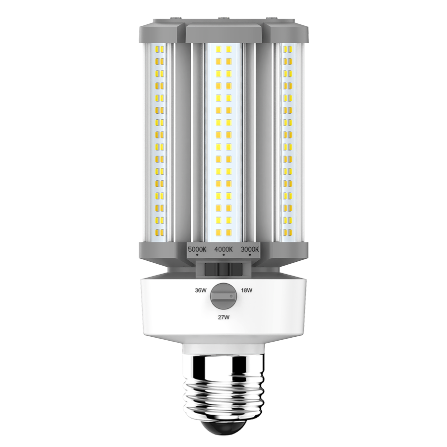 RAB HIDFA-36S-E26-8CCT-BYP/5SP HIDFA 5-Pin Post Top LED Retrofit Lamp – Type B Bypass – Selectable 18W/27W/36W – Selectable 3000K/4000K/5000K – E26 Medium Base – 120-277V – 2610-5220 Lumens