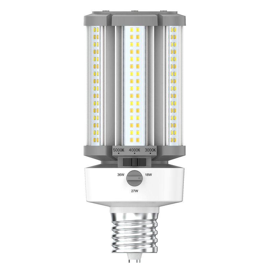 RAB HIDFA-36S-EX39-8CCT-BYP/5SP HIDFA 5-Pin Post Top LED Retrofit Lamp – Type B Bypass – Selectable 18W/27W/36W – Selectable 3000K/4000K/5000K – EX39 Mogul Base – 120-277V – 2610-5220 Lumens