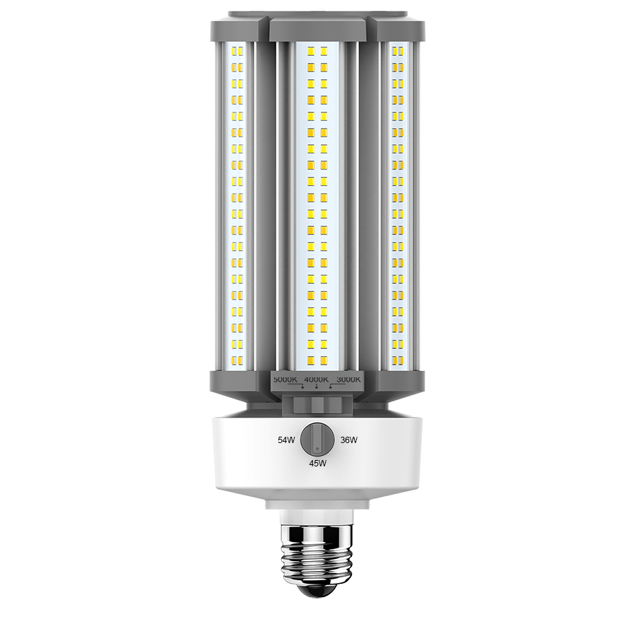 RAB HIDFA-54S-E26-8CCT-BYP/5SP HIDFA 5-Pin Post Top LED Retrofit Lamp – Type B Bypass – Selectable 36W/45W/54W – Selectable 3000K/4000K/5000K – E26 Medium Base – 120-277V – 5220-7830 Lumens