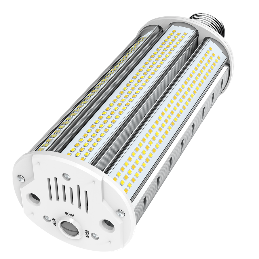 RAB HIDFA-60S-H-EX39-8CCT-BYP HIDFA Wall Pack LED Retrofit Lamp – Type B Bypass – Selectable 20W/40W/60W – Selectable 3000K/4000K/5000K – EX39 Mogul Base – 120-277V – 3200-9600 Lumens