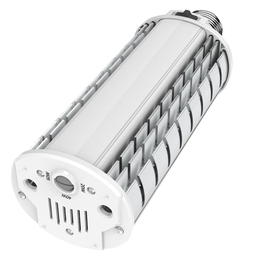 RAB HIDFA-60S-H-EX39-8CCT-BYP HIDFA Wall Pack LED Retrofit Lamp – Type B Bypass – Selectable 20W/40W/60W – Selectable 3000K/4000K/5000K – EX39 Mogul Base – 120-277V – 3200-9600 Lumens