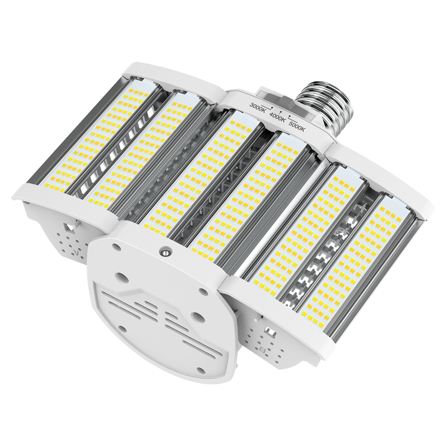RAB HIDFA-80-H-EX39-8CCT-BYP/5SP HIDFA 5-Port Shoebox LED Retrofit Lamp – Type B Bypass – 80W – Selectable 3000K/4000K/5000K – EX39 Mogul Base – 120-277V – 12000 Lumens