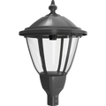 RAB HTG-R/480/MVS Heritage Round Outdoor Post Top Light – 60W-120W Selectable – Type III/Type V Distribution – 3000K/4000K/5000K Selectable – 5089-15401 Lumens – 480V – Multi-Level Motion Sensor – Bronze Finish