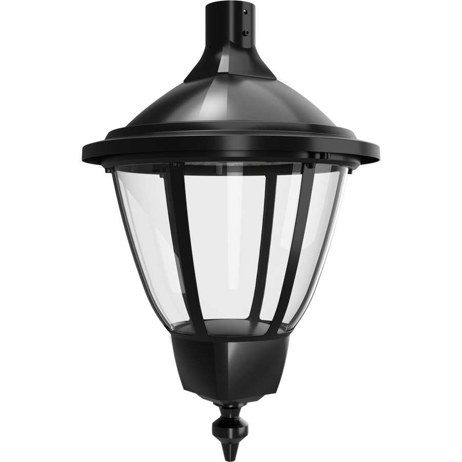 RAB HTG-RPB Heritage Round Outdoor Pendant Light – 60W-120W Selectable – Type III/Type V Distribution – 3000K/4000K/5000K Selectable – 5089-15401 Lumens – 120-277V – Black Finish