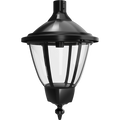 RAB HTG-RPB/480/MVS Heritage Round Outdoor Pendant Light – 60W-120W Selectable – Type III/Type V Distribution – 3000K/4000K/5000K Selectable – 5089-15401 Lumens – 480V – Multi-Level Motion Sensor – Black Finish