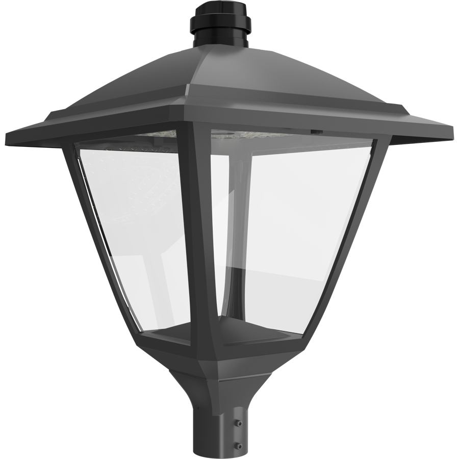 RAB HTG-S/480/7PRS Heritage Square Outdoor Post Top Light – 60W-120W Selectable – Type III/Type V Distribution – 3000K/4000K/5000K Selectable – 5089-15401 Lumens – 480V – NEMA 7-Pin Photocontrol Receptacle – Bronze Finish