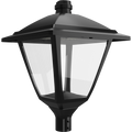 RAB HTG-SB/7PRS Heritage Square Outdoor Post Top Light – 60W-120W Selectable – Type III/Type V Distribution – 3000K/4000K/5000K Selectable – 5089-15401 Lumens – 120-277V – NEMA 7-Pin Photocontrol Receptacle – Black Finish