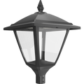 RAB HTG-S Heritage Square Outdoor Post Top Light – 60W-120W Selectable – Type III/Type V Distribution – 3000K/4000K/5000K Selectable – 5089-15401 Lumens – 120-277V – Bronze Finish