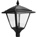 RAB HTG-SB Heritage Square Outdoor Post Top Light – 60W-120W Selectable – Type III/Type V Distribution – 3000K/4000K/5000K Selectable – 5089-15401 Lumens – 120-277V – Black Finish