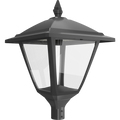 RAB HTG-S/480/MVS Heritage Square Outdoor Post Top Light – 60W-120W Selectable – Type III/Type V Distribution – 3000K/4000K/5000K Selectable – 5089-15401 Lumens – 480V – Multi-Level Motion Sensor – Bronze Finish