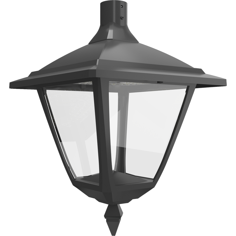 RAB HTG-SP/480 Heritage Square Outdoor Pendant Light – 60W-120W Selectable – Type III/Type V Distribution – 3000K/4000K/5000K Selectable – 5089-15401 Lumens – 480V – Bronze Finish