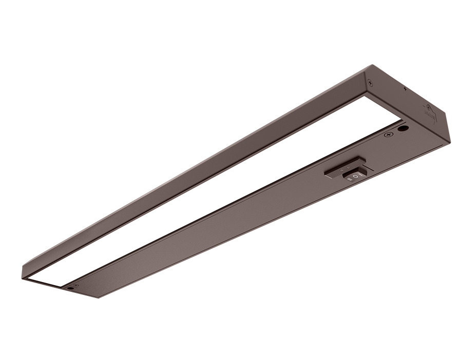 RAB KNOOKFA16 KNOOK Field-Adjustable LED Under Cabinet Light – 16" – 9W – Selectable 2700K/3000K/3500K/4000K/5000K – 351-796 Lumens – 120V – Brown Finish