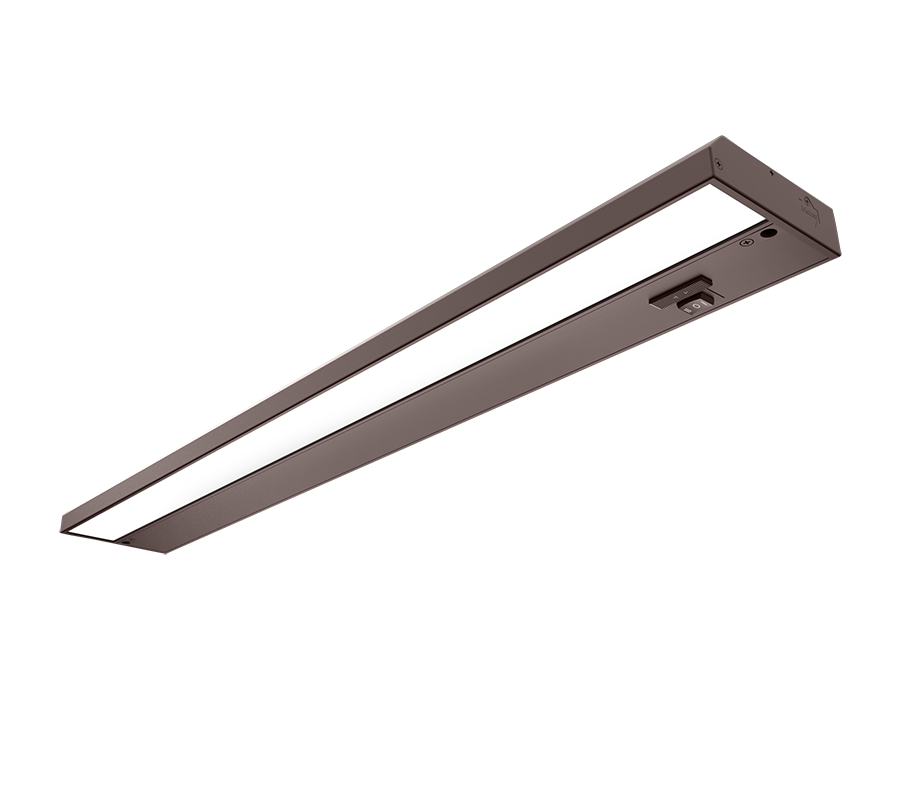 RAB KNOOKFA24 KNOOK Field-Adjustable LED Under Cabinet Light – 24" – 13W – Selectable 2700K/3000K/3500K/4000K/5000K – 540-1219 Lumens – 120V – Brown Finish