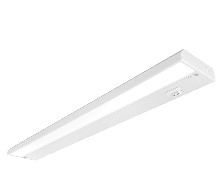 RAB KNOOKFA24W KNOOK Field-Adjustable LED Under Cabinet Light – 24" – 13W – Selectable 2700K/3000K/3500K/4000K/5000K – 540-1219 Lumens – 120V – White Finish