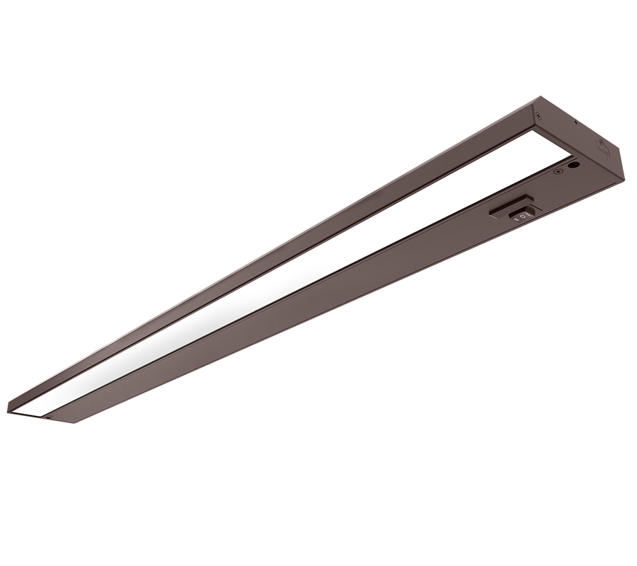 RAB KNOOKFA32 KNOOK Field-Adjustable LED Under Cabinet Light – 32" – 16W – Selectable 2700K/3000K/3500K/4000K/5000K – 723-1585 Lumens – 120V – Brown Finish
