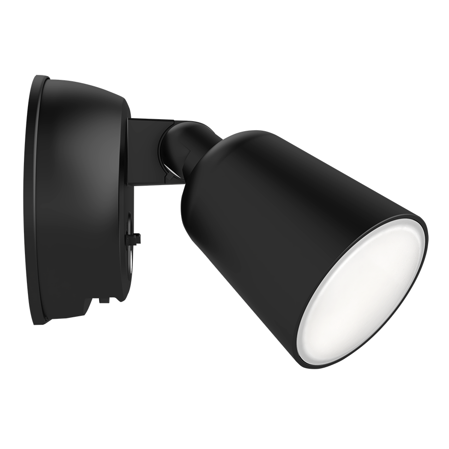 RAB L2XB LUMINATOR Dual Head Flood Light – 20W – Selectable 3000K/4000K/5000K – 2000-2094 Lumens – 120V – No PIR Sensor – Black Finish