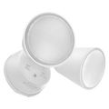 RAB L2XW LUMINATOR Dual Head Flood Light – 20W – Selectable 3000K/4000K/5000K – 2000-2094 Lumens – 120V – No PIR Sensor – White Finish