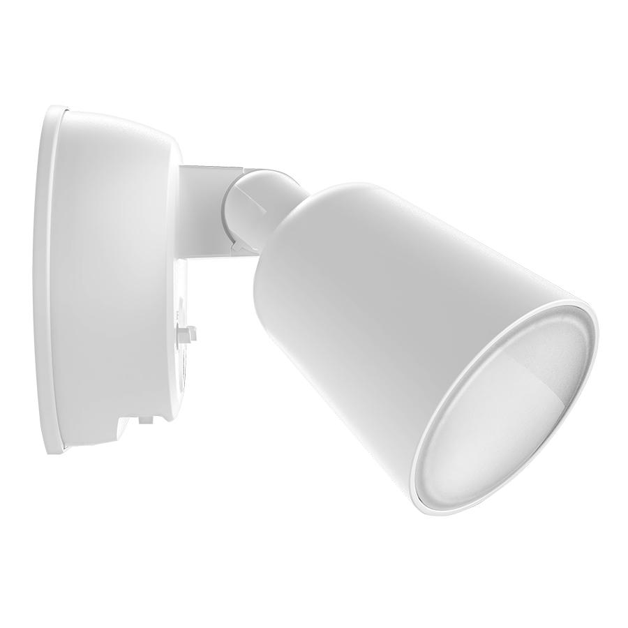 RAB L2XW LUMINATOR Dual Head Flood Light – 20W – Selectable 3000K/4000K/5000K – 2000-2094 Lumens – 120V – No PIR Sensor – White Finish