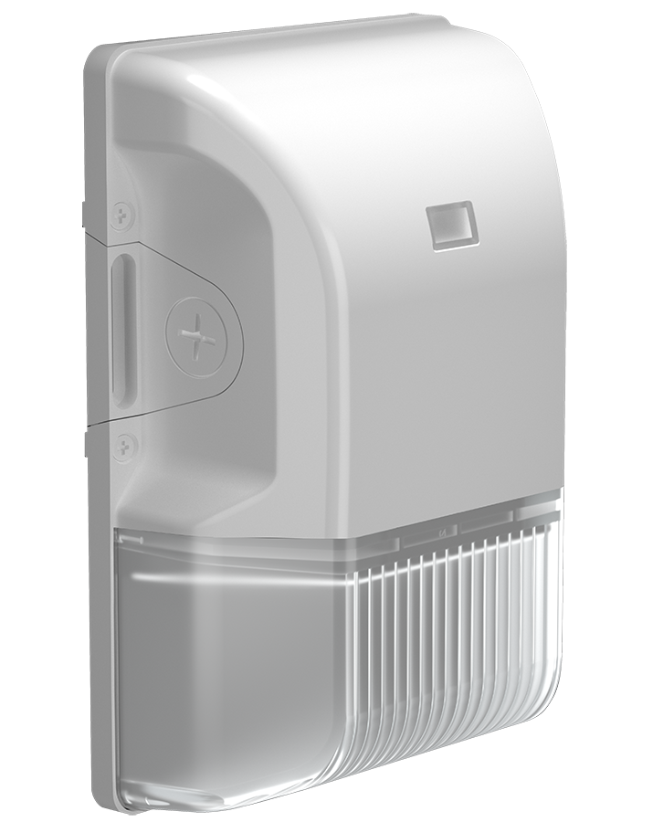 RAB BRISK17FA20W BRISK17 Field-Adjustable Wall Pack – 20W – Selectable 3000K/4000K/5000K – 2600-2921 Lumens – 120-277V – Integrated Photocell – White Finish