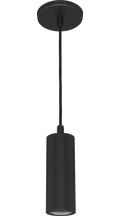 RAB CDLED2PC-10W-WW927-K CDLED 2" Pendant Cylinder Light – Cord Mount – 10W – 2700K – Wide Beam – 583 Lumens – 120-277V – Black Finish