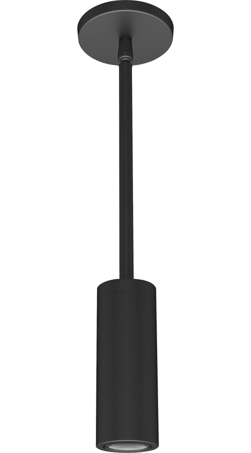 RAB CDLED2PS-10W-WW940-K CDLED 2" Pendant Cylinder Light – Stem Mount – 10W – 4000K – Wide Beam – 755 Lumens – 120-277V – Black Finish