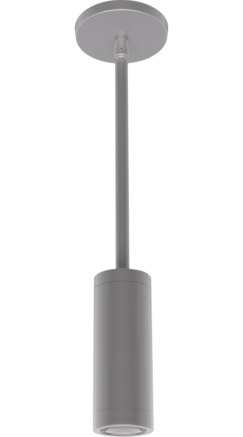 RAB CDLED2PS-10W-40D940-S CDLED 2" Pendant Cylinder Light – Stem Mount – 10W – 4000K – 40° Beam Angle – 755 Lumens – 120-277V – Silver Finish