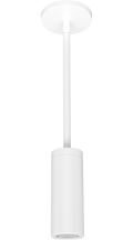 RAB CDLED2PS-10W-WW927-W CDLED 2" Pendant Cylinder Light – Stem Mount – 10W – 2700K – Wide Beam – 699 Lumens – 120-277V – White Finish