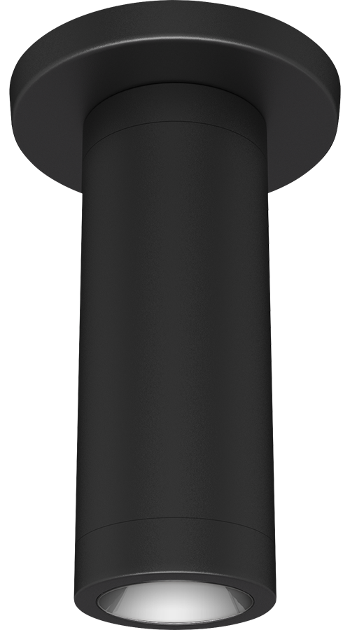 RAB CDLED2S-10W-30D940-K CDLED 2" Surface Mount Cylinder Light – 10W – 4000K – 30° Beam Angle – 630 Lumens – 120-277V – Black Finish
