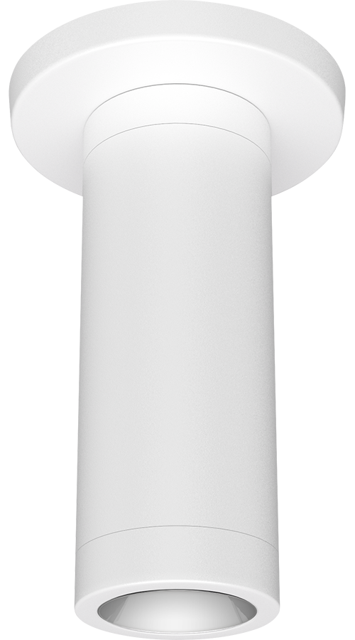 RAB CDLED2S-10W-30D935-W CDLED 2" Surface Mount Cylinder Light – 10W – 3500K – 30° Beam Angle – 740 Lumens – 120-277V – White Finish